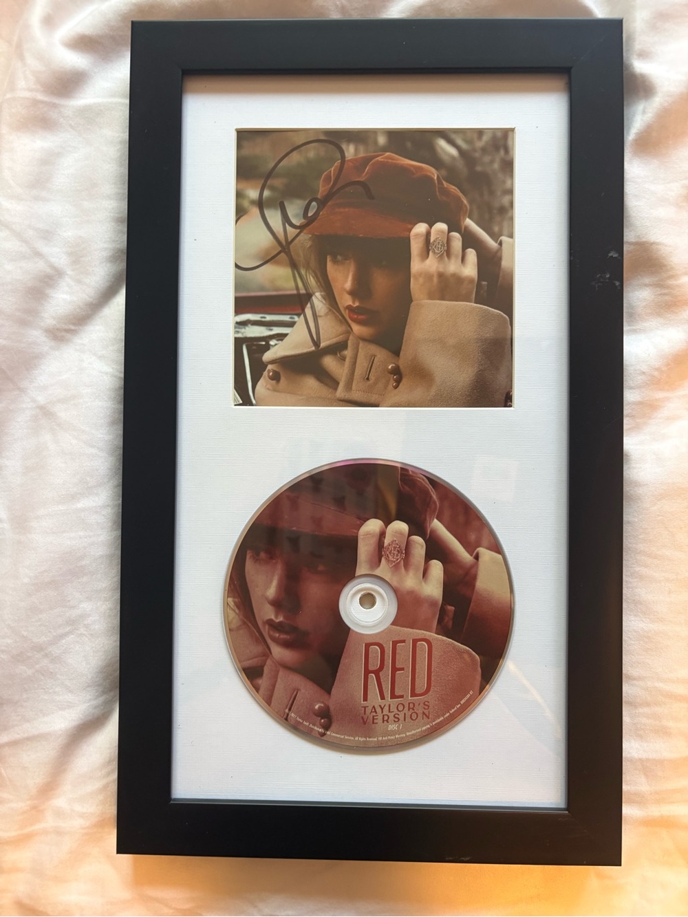 Signed Taylor Swift 'Red (Taylor's Version)' Framed CD Display